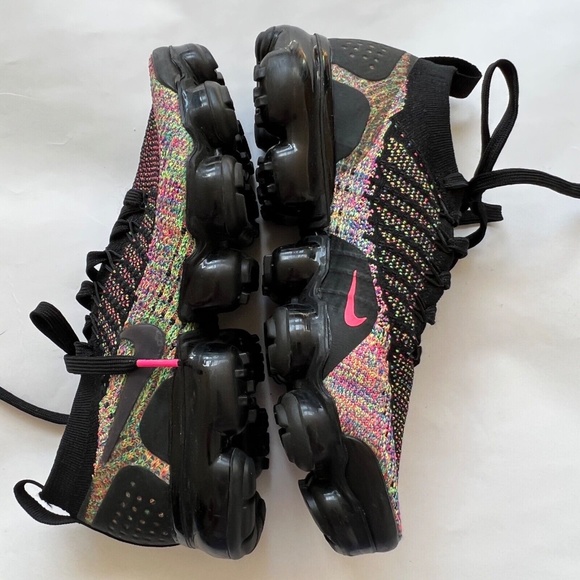 Nike Air Vapormax Flyknit 2 Women Running Shoes Black Pink Green 942843-015 - P - Picture 9 of 12